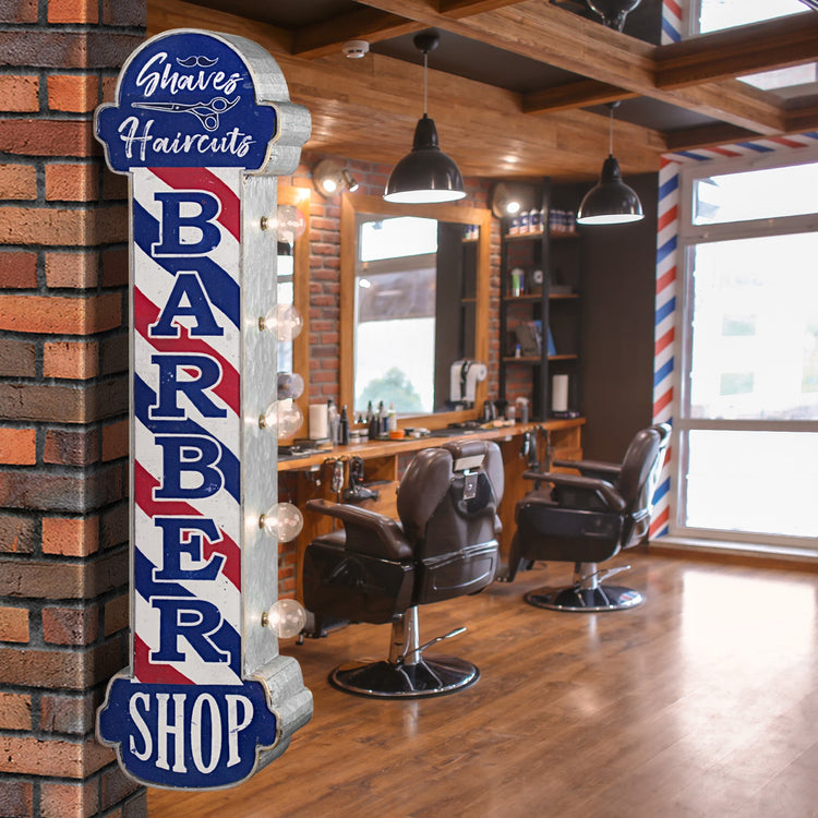SPECIAL OFFER Barber Shop Vintage LED Marquee Off the Wall Sign (30" x 8")