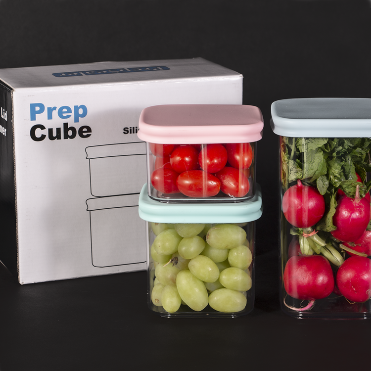 SPECIAL OFFER PrepCube Silicon Lid Food Container 3PC Set