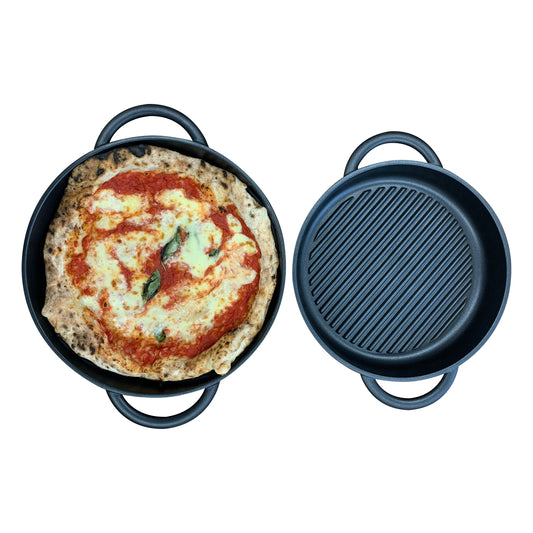 SPECIAL OFFER The Whatever Pan XL - Cast Aluminium Griddle Pan with Glass Lid