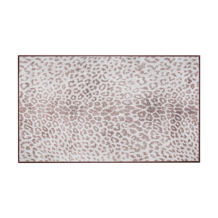 Miya Leopard Brown Washable Rug