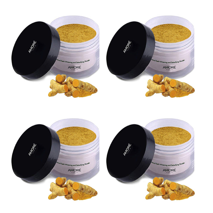 4-Pack: Turmeric Advanced Coconut Activated Teeth Whitening Powder (4 Month Supply)