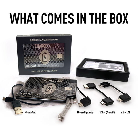 ChargeCard® Ultra -Thin Card Size Charger - Black