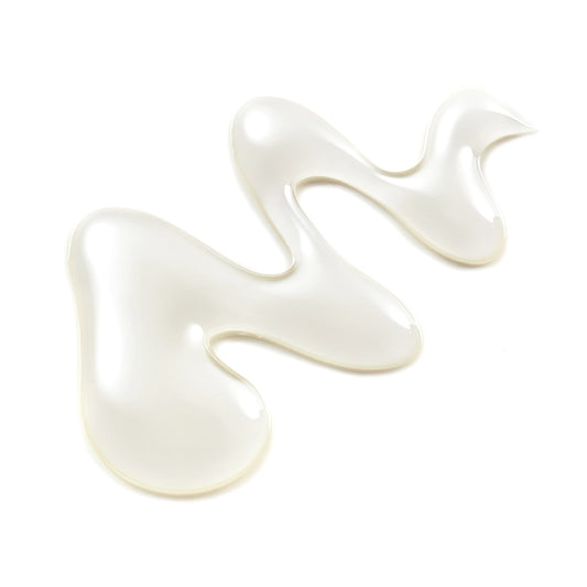 Close-up of a Volume Enhancing Lip Serum bottle with a white roll-on dispenser and a metallic silver cap on a pink background.