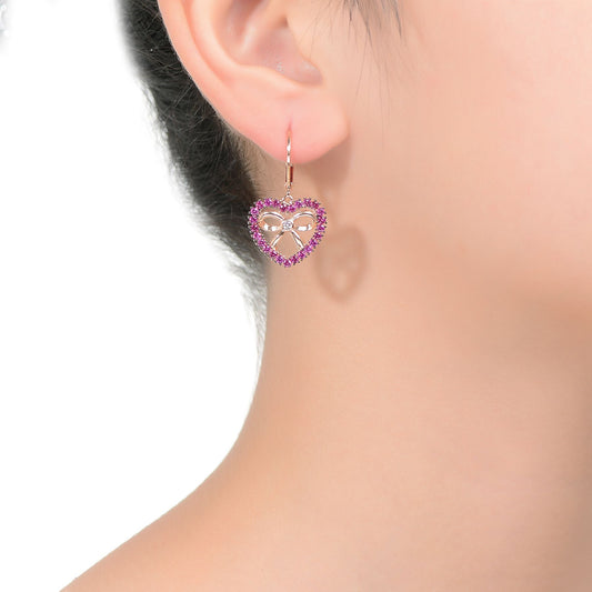 Heart Leverback Earrings
