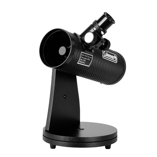 COLEMAN® AstroWatch D76mm x 300mm Newtonian Reflector Telescope - Carbon Fiber Finish