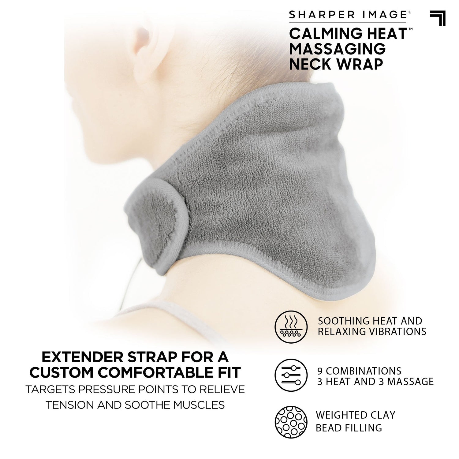 Electric Neck Warmer & Heating Pad With Cervical Massage Belt
