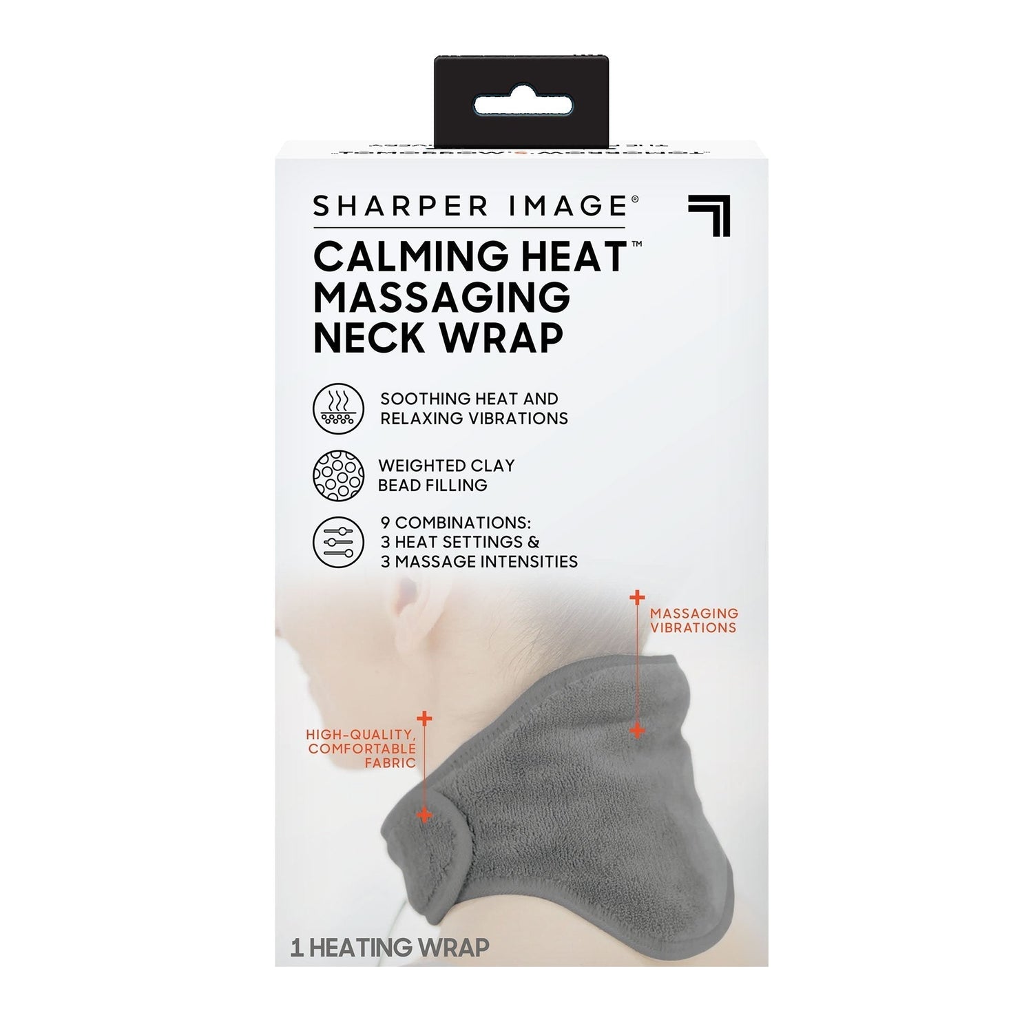 Calming Heat Massaging Neck Wrap Grey CWT18004 - Best Buy