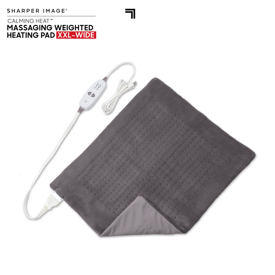 Calming Heat By Sharper Image Weighted Massaging Heating Pad CBS Deals