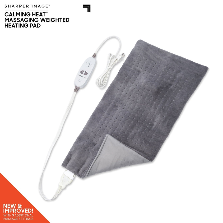 Calming Heat By Sharper Image Weighted Massaging Heating Pad CBS Deals