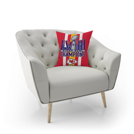 Superbowl Champion - Kansas City Chiefs - Decorative Pillow 18 x 18in