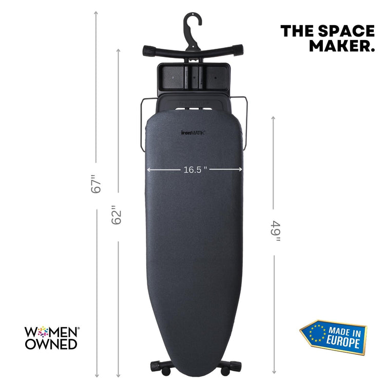 The BLACK Collection - Space Maker Premium Ironing Board in Chintamani Blue