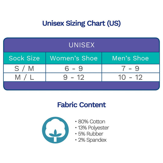 Diabetic Socks for Men, Diabetic Socks For Women, Neuropathy, Non Binding, Seamless - Solid Black