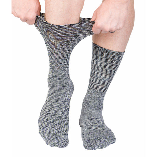 Diabetic Socks for Men, Diabetic Socks For Women, Neuropathy, Non Binding, Seamless - Marble Grey