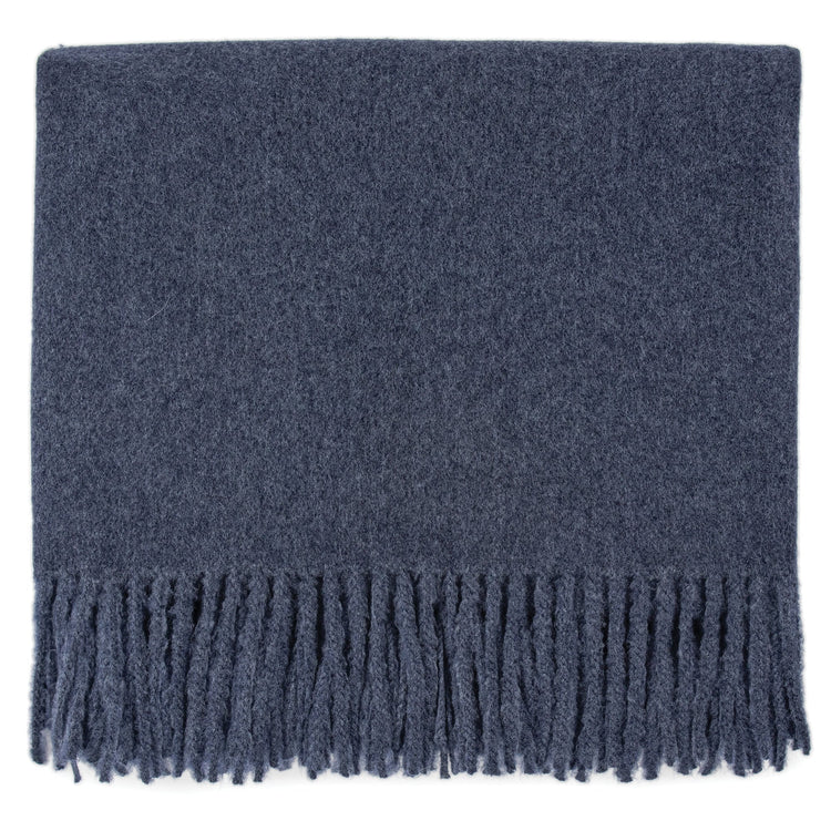 SPECIAL OFFER Denim Faux Cashmere throw with 3 letter embroidered monogram