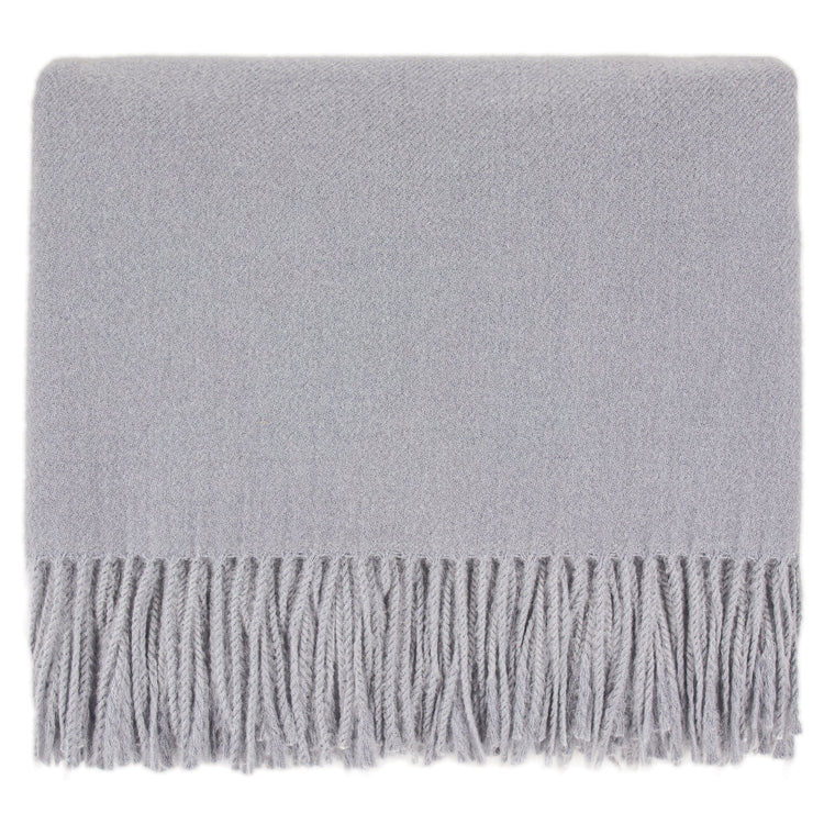 SPECIAL OFFER Grey Faux Cashmere throw with single letter embroidered initial