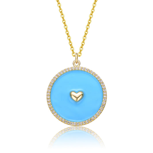 Heart Circle Pendant Necklace