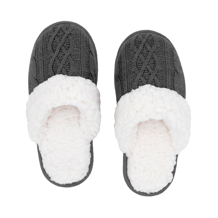 Slides | Cable Knit Grey - Small