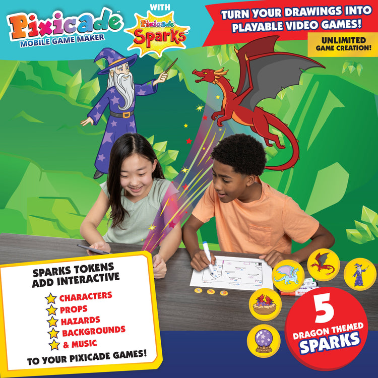  Pixicade: Transform Creative Drawings to Animated Playable Kids  Games On Your Mobile Device - Build Your Own Video Game - Gifts for 10 Year  Old Girl, Boys - Award Winning STEM
