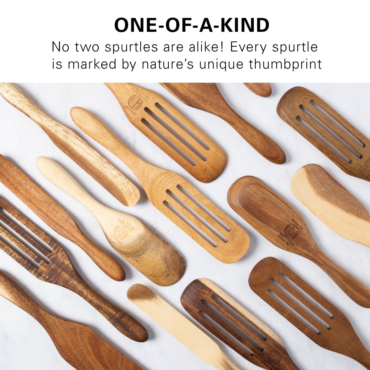 5 pcs Wooden Kitchen Utensils Set, Wooden Spoons Natural Spurtle