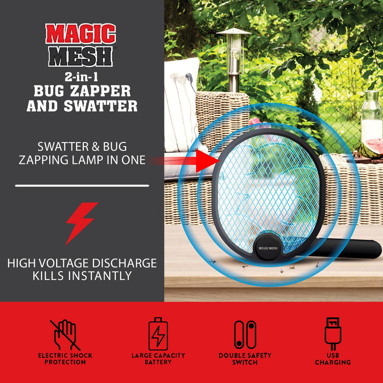 SPECIAL OFFER 2 PACK: 2-in-1 Zapper and Swatter- NEW DESIGN!
