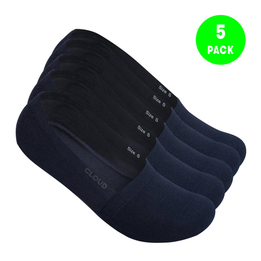 Premium Terry No Show Socks_Navy 5Pack