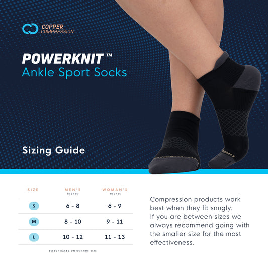 PowerKnit Ankle Sport Socks (3 Pack)