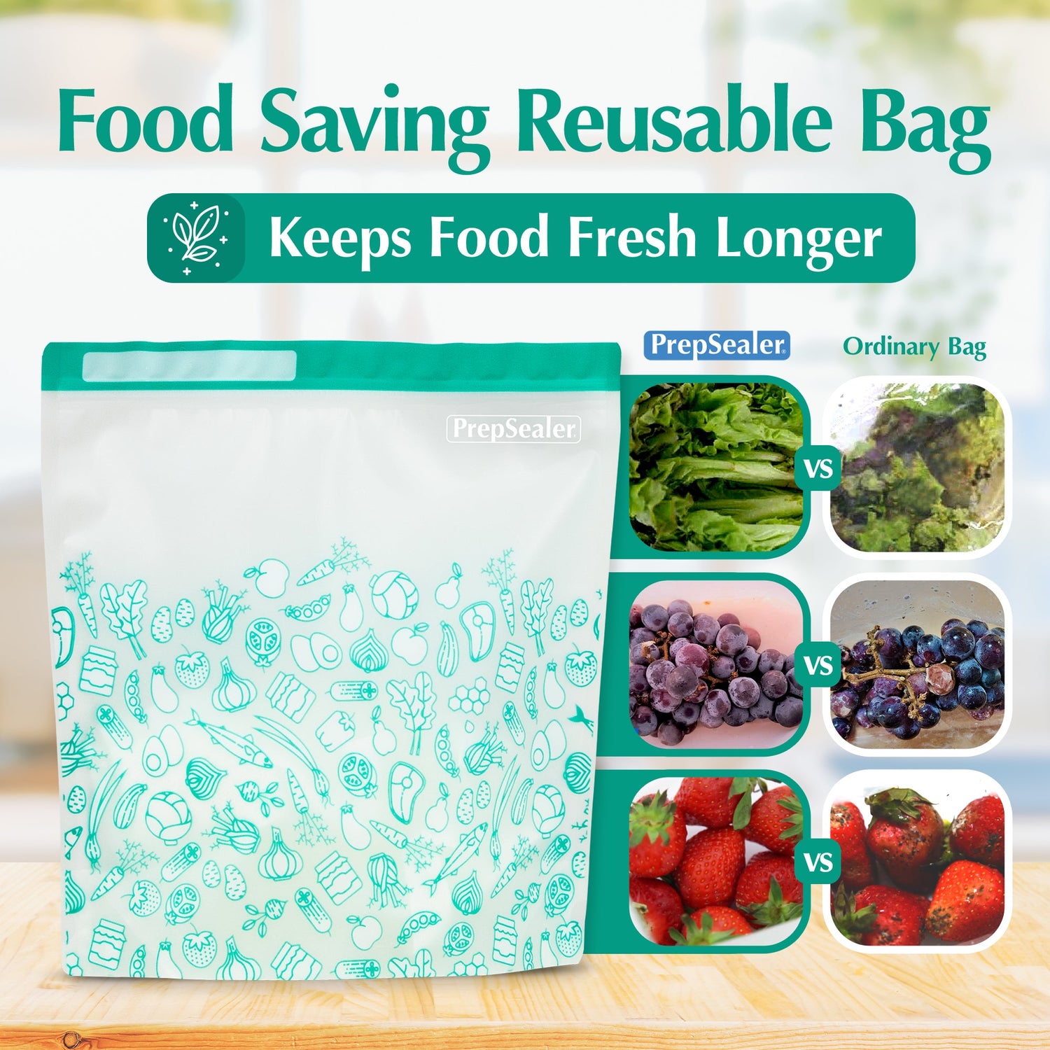 Debbie Meyer GreenBoxes & GreenBags Combo Set, Food Storage Containers with  Lids & Bags, Keep Fruits