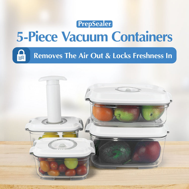 19-Piece Vacuum Food Storage Container, Rectangular 