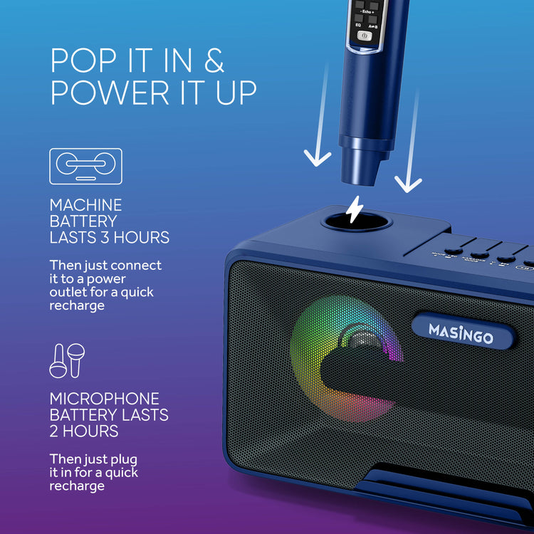 SPECIAL OFFER Presto G2 Blue Karaoke Machine for adults and kids
