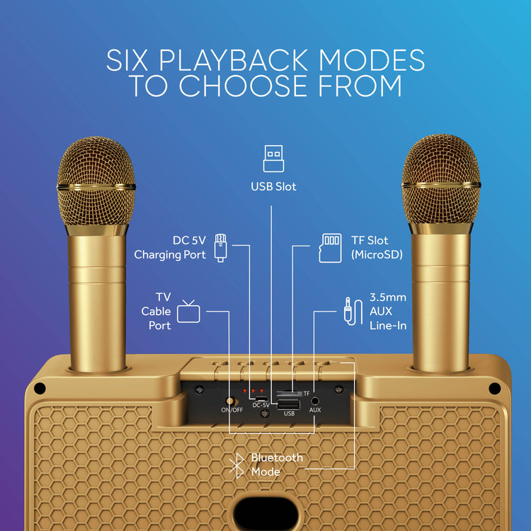 SPECIAL OFFER Presto G2 Gold Karaoke Machine for adults and kids