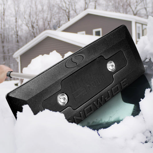 SPECIAL OFFER 4-In-1 Telescoping Snow Broom + Ice Scraper | 18-Inch Foam Head | Headlights (Black)