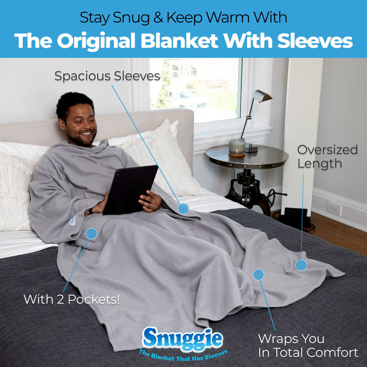 SPECIAL OFFER  The Original Blanket With Sleeves - FLEECE CHARCOAL