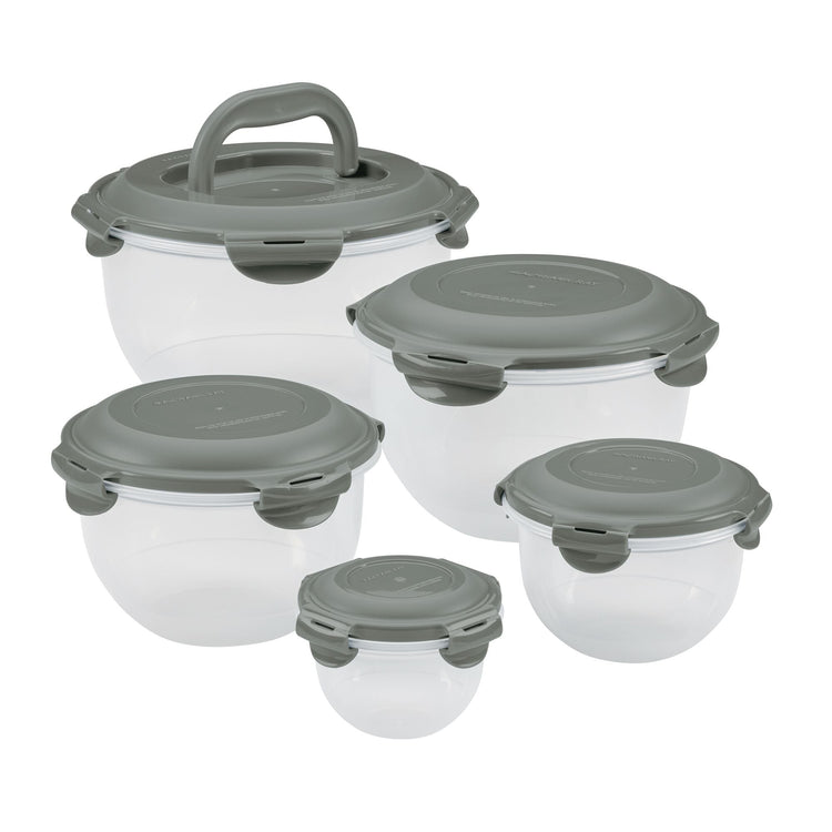 SPECIAL OFFER 10-Piece Round Plastic Nestable Food Storage Containers