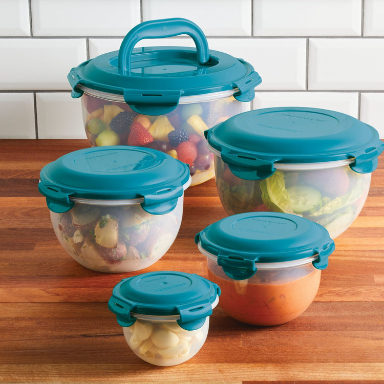 SPECIAL OFFER 10-Piece Round Plastic Nestable Food Storage Containers