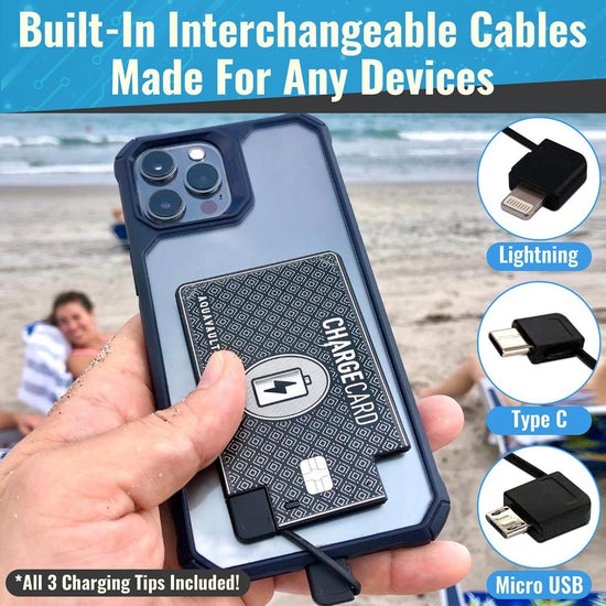 ChargeCard® Ultra -Thin Card Size Charger - Black