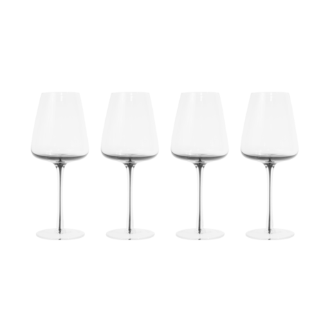 Hotel Collection Dining | Dark Smoke Stem White Wine Glasses (Set of Two) Hotel Collections | Color: White | Size: Os | Cariebear's Closet