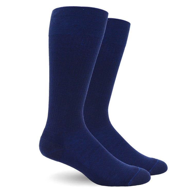 Solid Cotton Navy Energy Compression Socks
