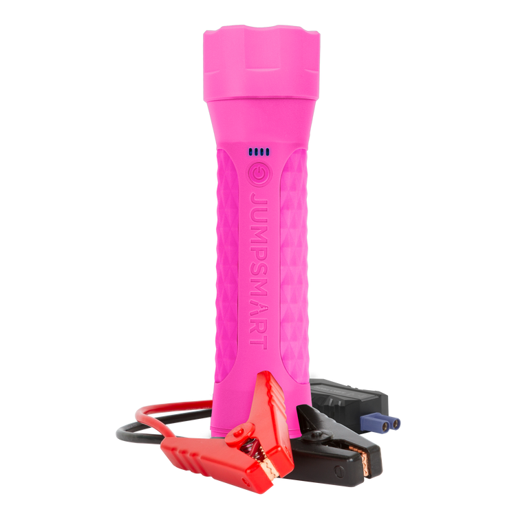 10-in-1 Portable Vehicle Jump Starter, Flashlight, Power Bank & More - Hot Pink