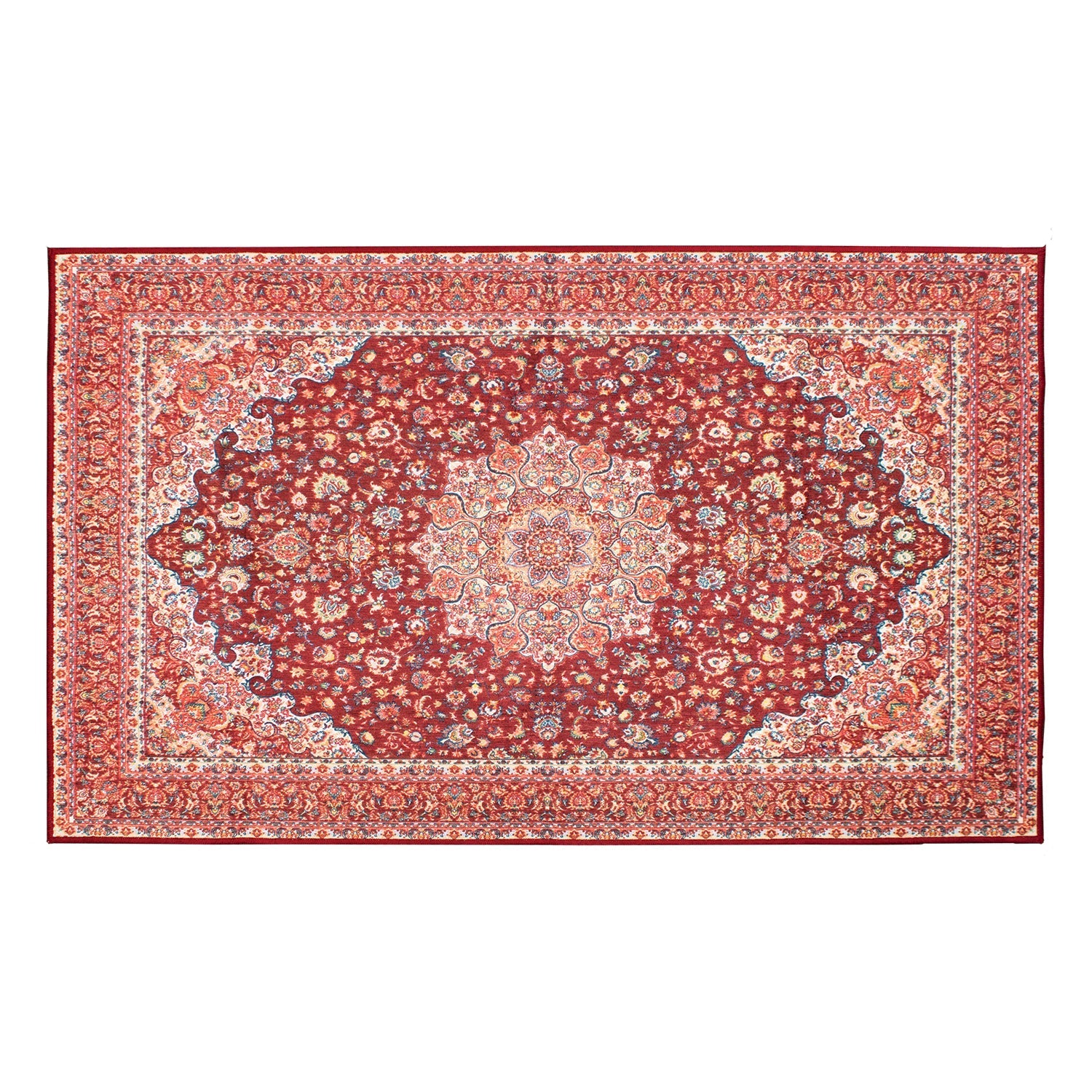 My Magic Carpet Machine Washable Runner Rug Ramage Blue 2.5x7 