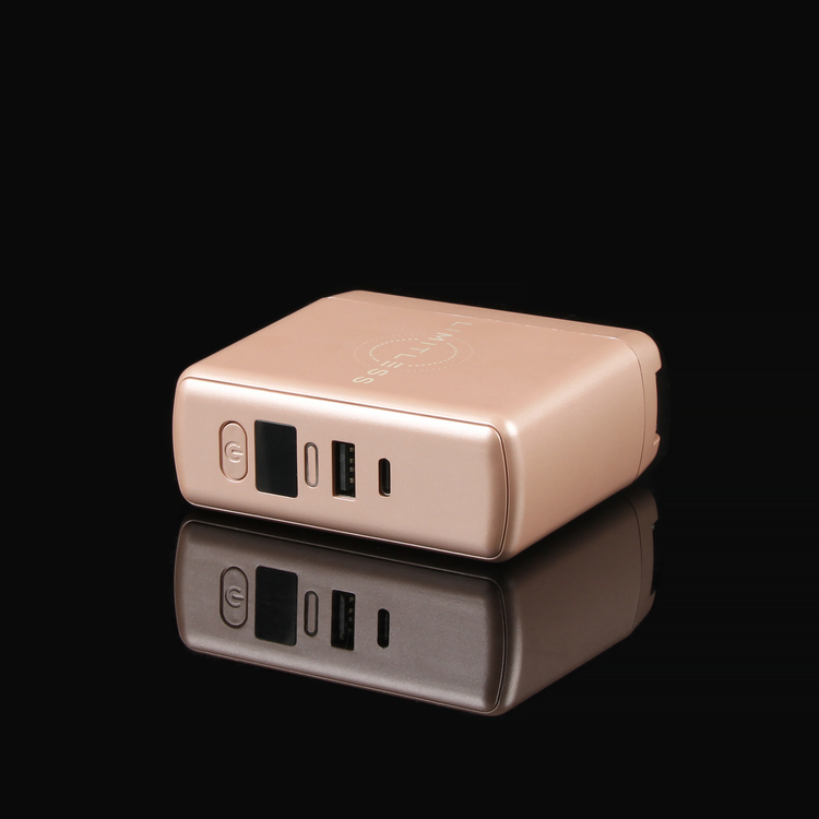 SPECIAL OFFER 3-In-1 Wall Charger and 10,000mAh Portable Power Bank with Digital Display - Blush Rose