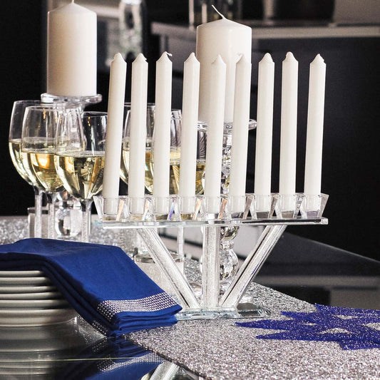 Crystal-Filled Menorah