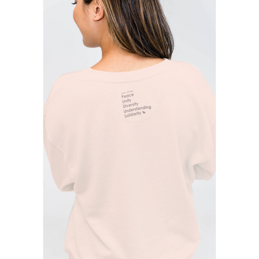 SPECIAL OFFER Darin V-Neck 3/4 Sleeve Sweatshirt | Apricot