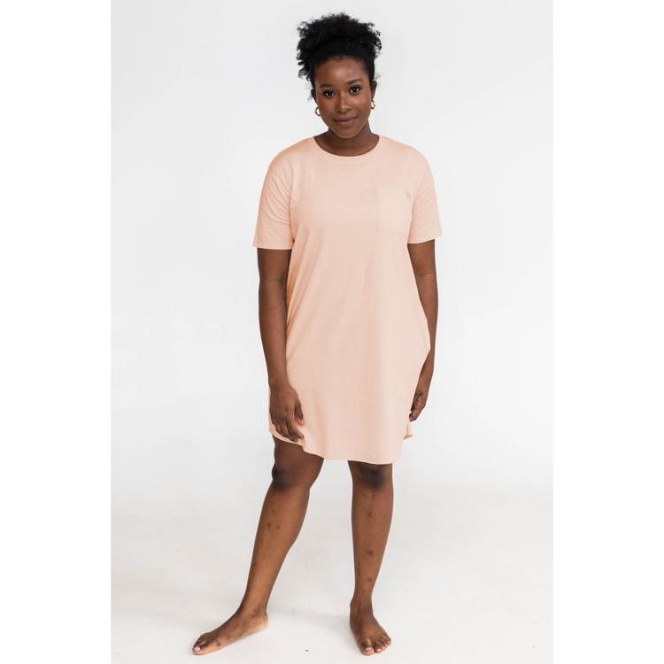 SPECIAL OFFER Kayla Easy T-Shirt Dress | Apricot