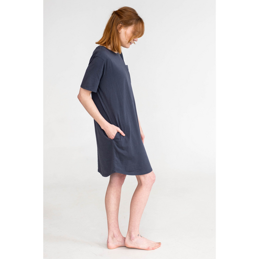 SPECIAL OFFER Kayla Easy T-Shirt Dress | Gray Dawn