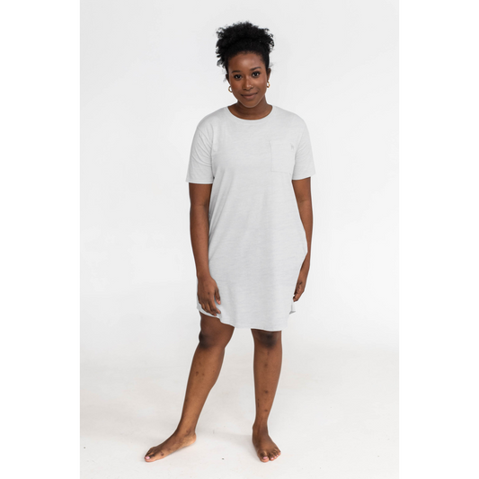 SPECIAL OFFER Kayla Easy T-Shirt Dress | Pebble Grey