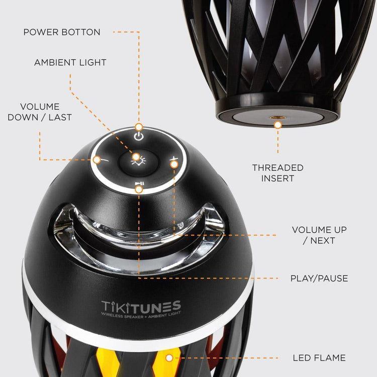 Portable Bluetooth Wireless Speaker & Ambient Light - Single Item